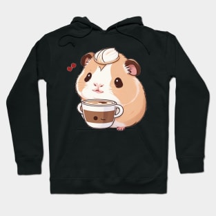 Cute guinea pig with coffee Hoodie